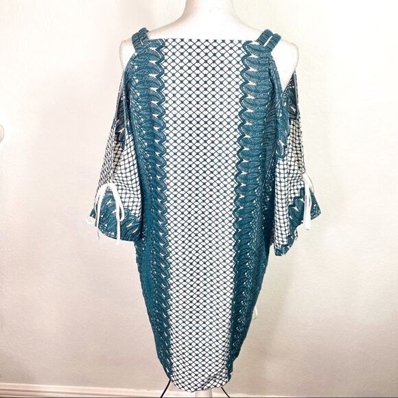 -Red Carter Embroidered Swim Coverup M - Picture 2 of 8